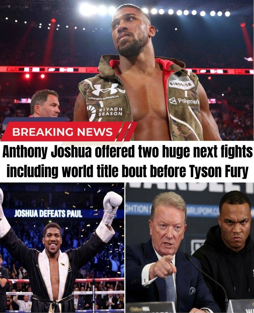 Anthony Joshua offered two huge next fights including world title bout before Tyson Fury: ‘Sign it’