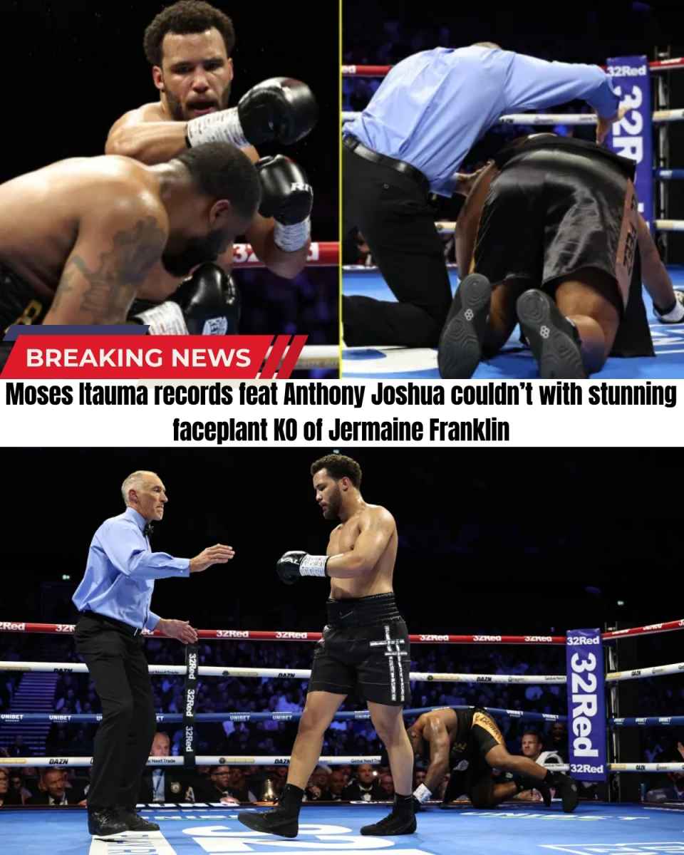 The boxing world is absolutely SHAKING today! 😱🥊 21-year-old phenom Moses Itauma just did the UNTHINKABLE, brutally destroying Jermaine Franklin in a historic 5th-round knockout!