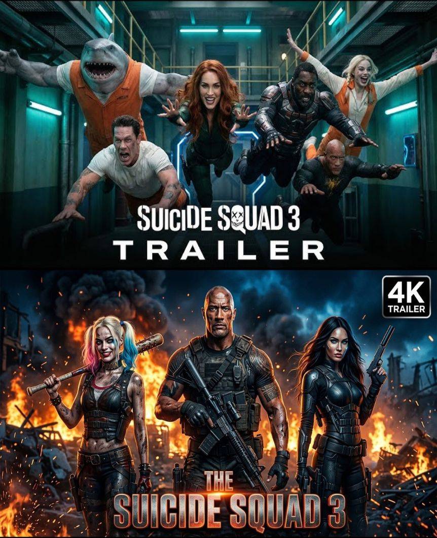 ¡Prepárate para el caos! El impactante tráiler conceptual de "The Suicide Squad 3" con Margot Robbie, Dwayne Johnson y Megan Fox ya está aquí para 2026.